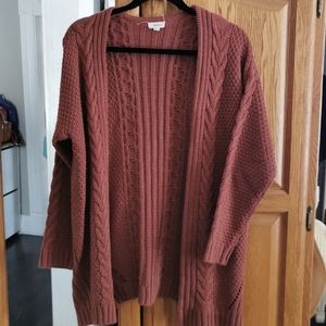 Open knit cardigan